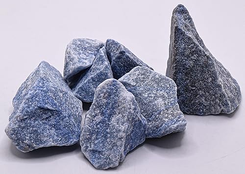 Miniatura 3 de Piedras ásperas de cuarzo azul de 1 libra, cristal de reiki brillante para rocas y piedras preciosas naturales lapidarias - Madagascar