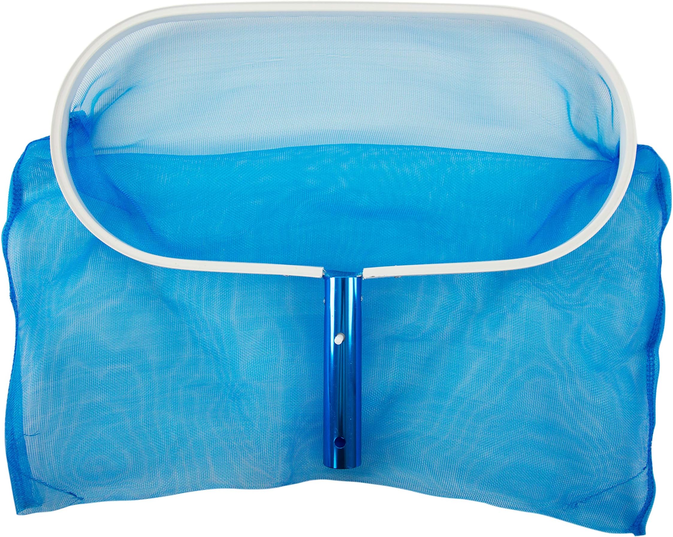 Aqua Select Heavy Duty Deep-Bag Leaf Rake Pool Skimmer with Ultra Fine Mesh | Remove Leaves and Debris for Inground Pool, Above Ground Pool, Fountain and Spas | Blue