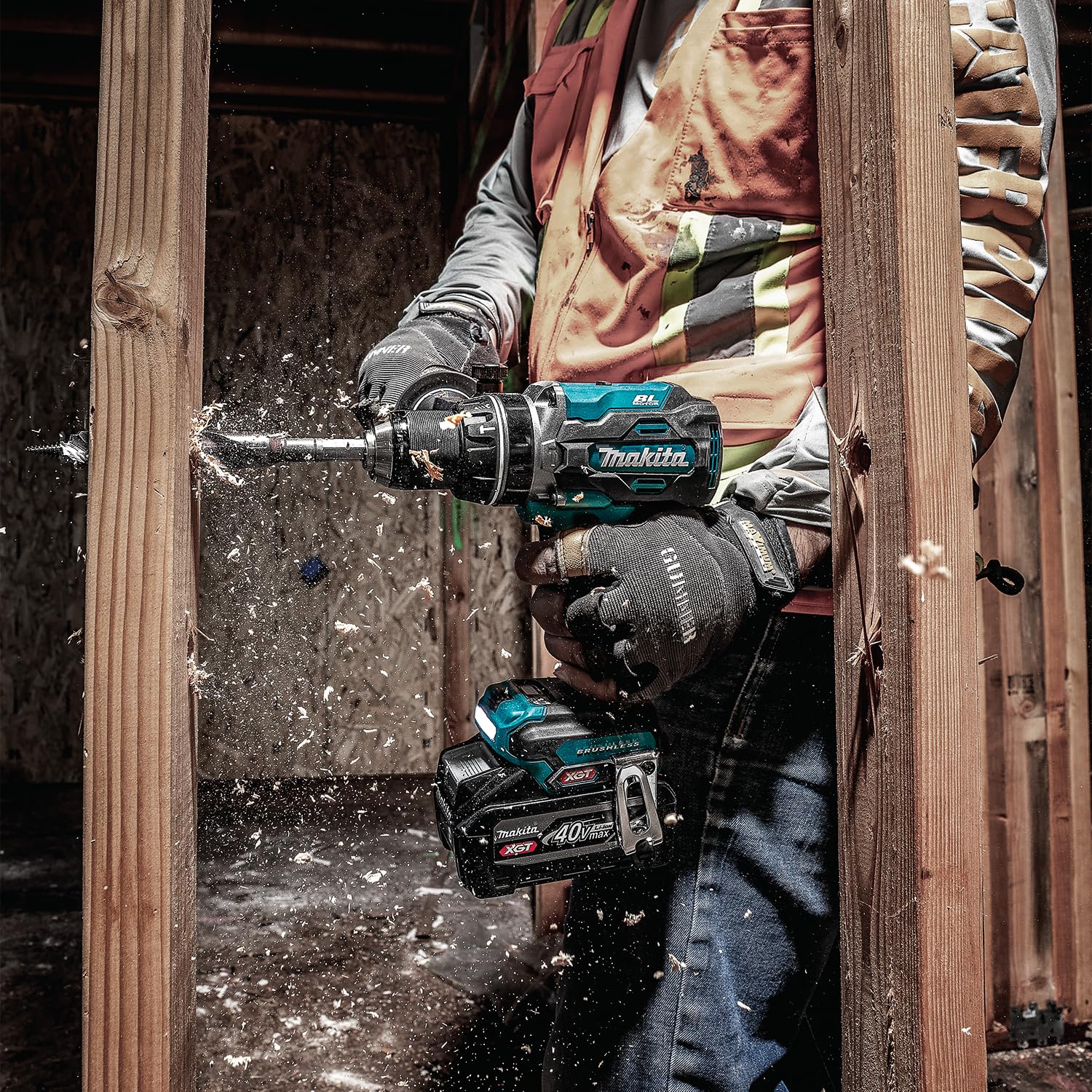 Makita HP003GU201 Akku-Schlagbohrschrauber, 40V max., 4,0 Ah, 2 Akkus, Ladegerät, im MAKPAC