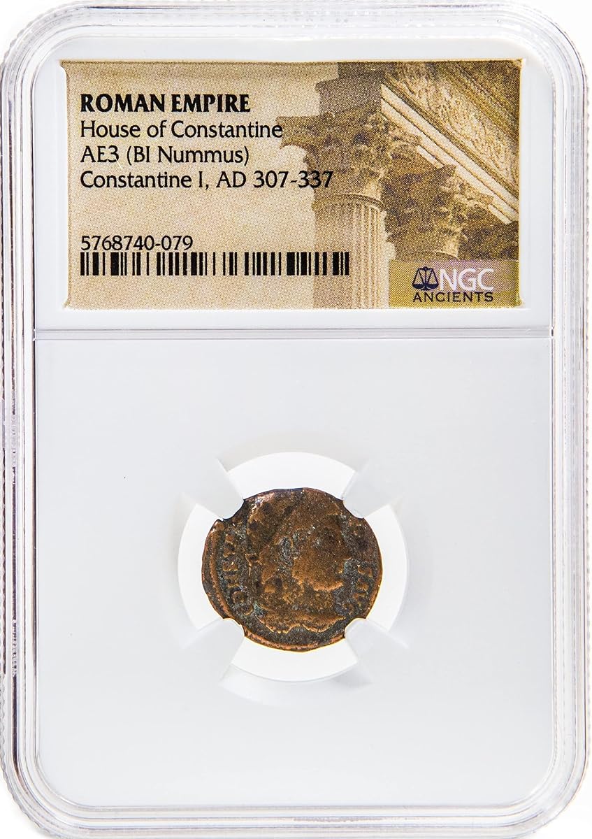 Bronze Roman Coin of Constantine I, The Great (AD 272-337) NGC Certified