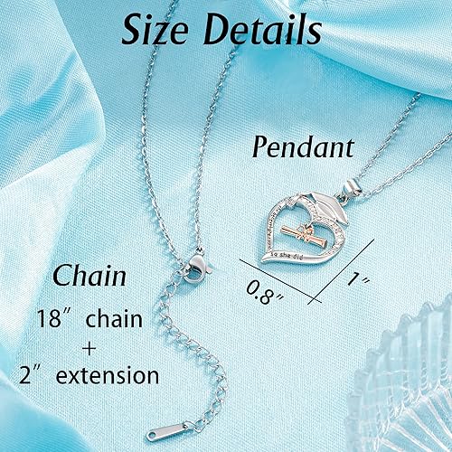 Miniatura 4 de Shonyin Regalos de graduación para ella 2024, collar de graduación para 5, quinto, 8, 6 colegio, escuela secundaria, maestría, enfermera, doctorado,