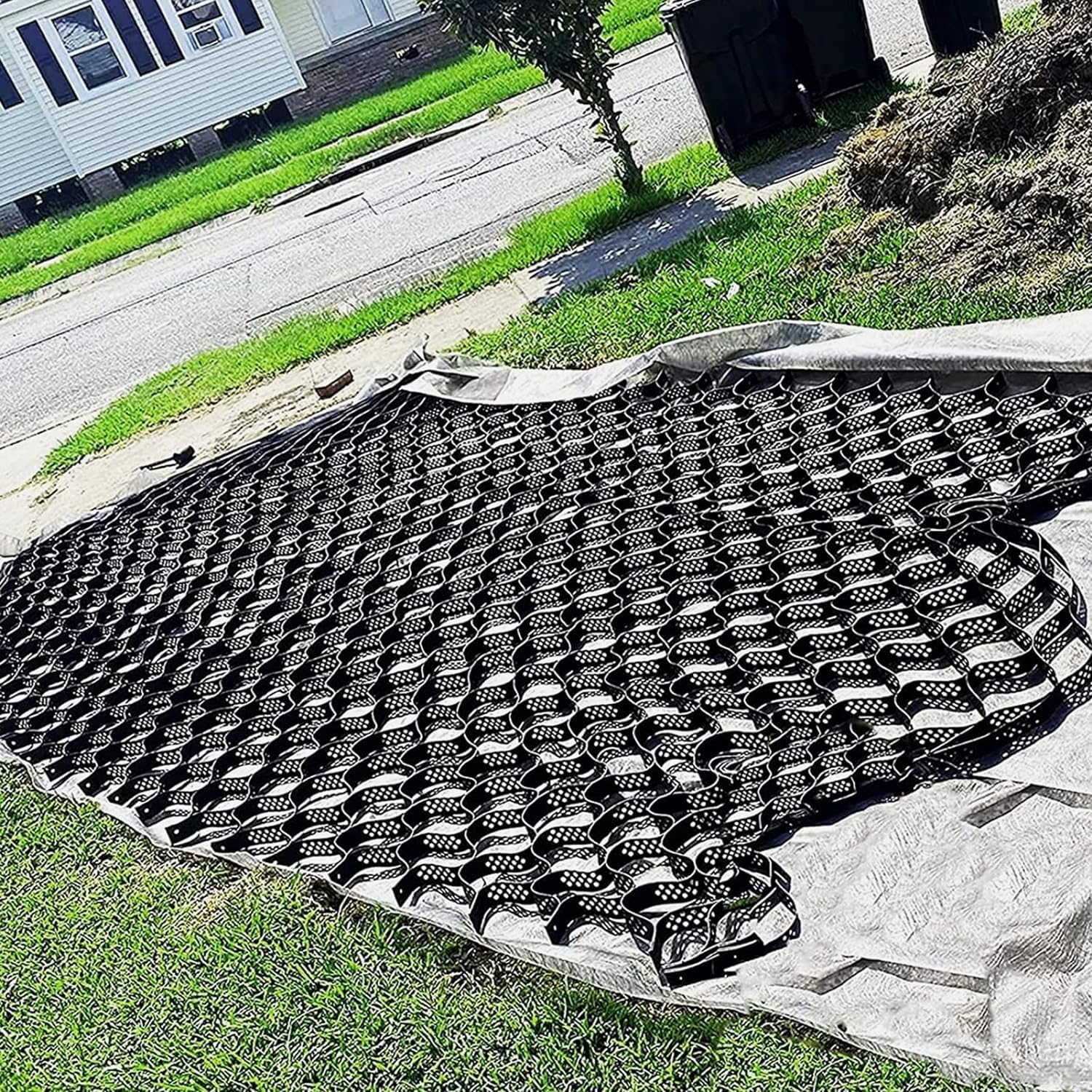Géogrille de sol 2m x 6m ELzEy pavé pour parking et cour extérieure