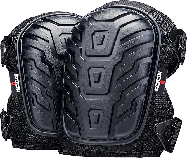 NoCry Professional Knee Pads for Work, with Heavy Duty Foam Padding and Comfortable Gel Cushion, Strong Double Straps and Adjustable Easy-Fix Clips, for Men, Women, Gardening, Flooring, DIY, Cleaning