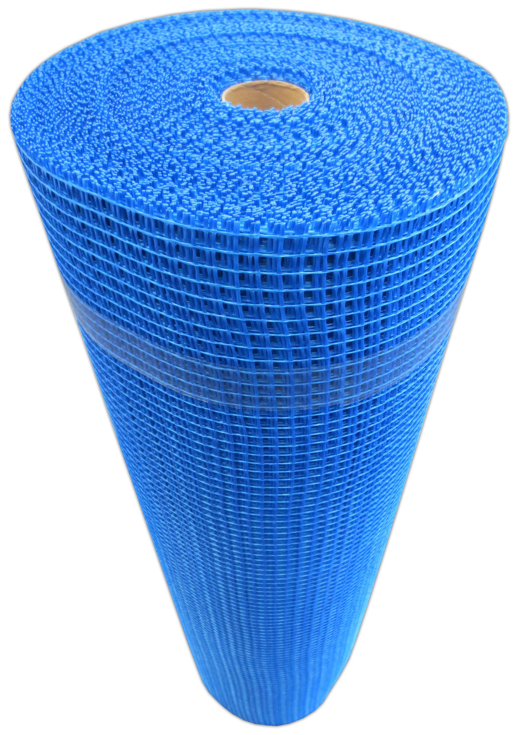 Armierungsgewebe 50cmx100m ca. 145 g/m² blau Außenputz 10x10mm Maschenweite Glasgittergewebe Gewebe