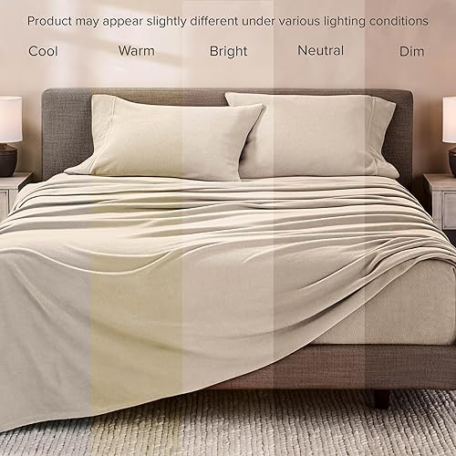 Miniatura 8 de Juego sábanas de cobija polar, Lana, Arena, gemelo