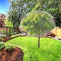 Vista 5 de Malla de barrera de insectos de 6 x 7 pies con cordón de ajuste, cubierta para plantas para proteger plantas, frutas, flores de insectos que se