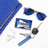 Vista 132 de 12 paquetes de 14 unidades cada uno; es decir, en total son 168 unidades de goma de mascar Trident Minty Sweet Twist sin azúcar sabor menta dulce.