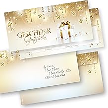 tatmotive Gift Vouchers Christmas Stardreams (25 Sets) Vouchers Christmas Voucher Cards with Envelopes for Customers for Company Commercial