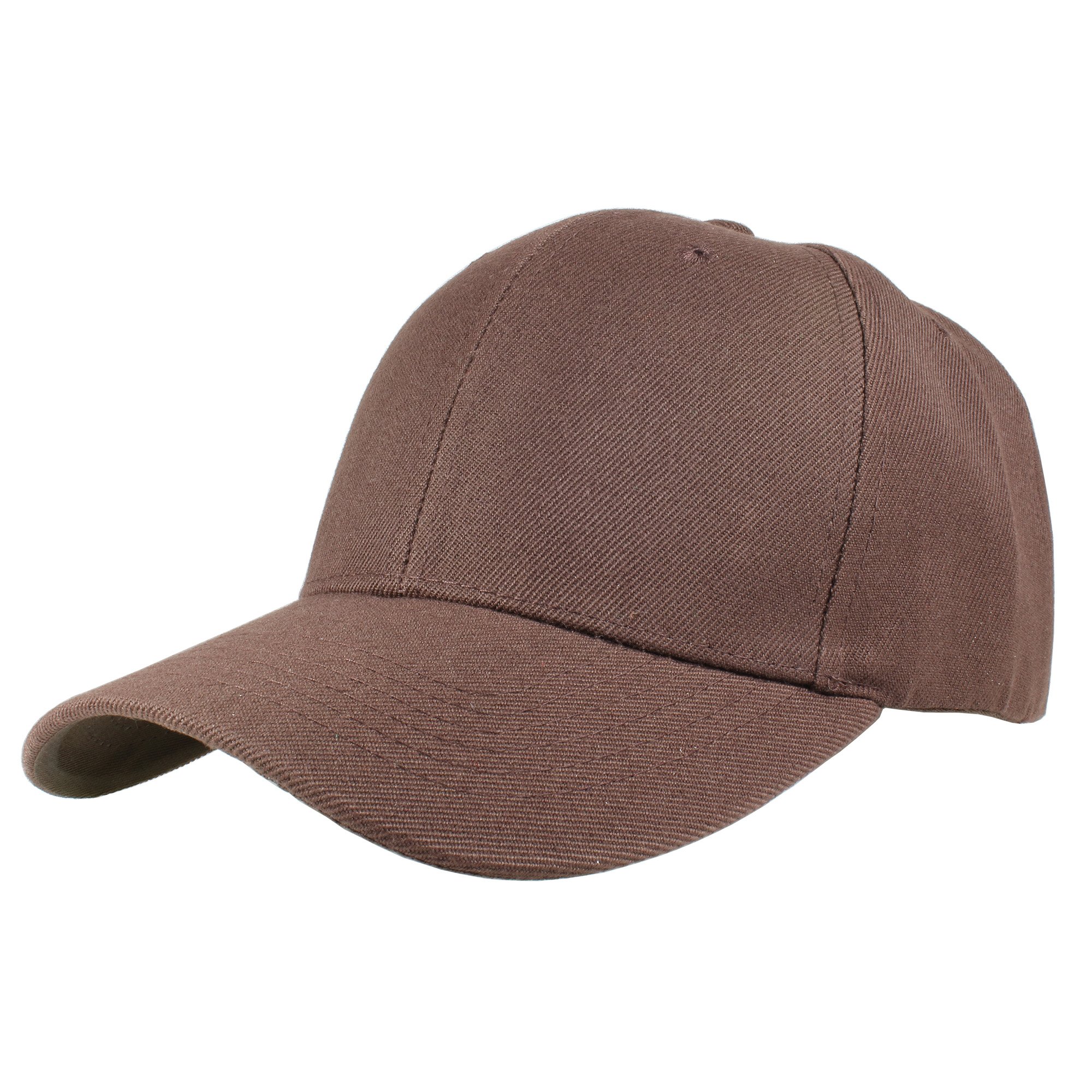 Fairy Trendz Men's Brown Plain Adjustable Baseball Cap Boys Multicolor Soft Fitted Baseball Printing Cap