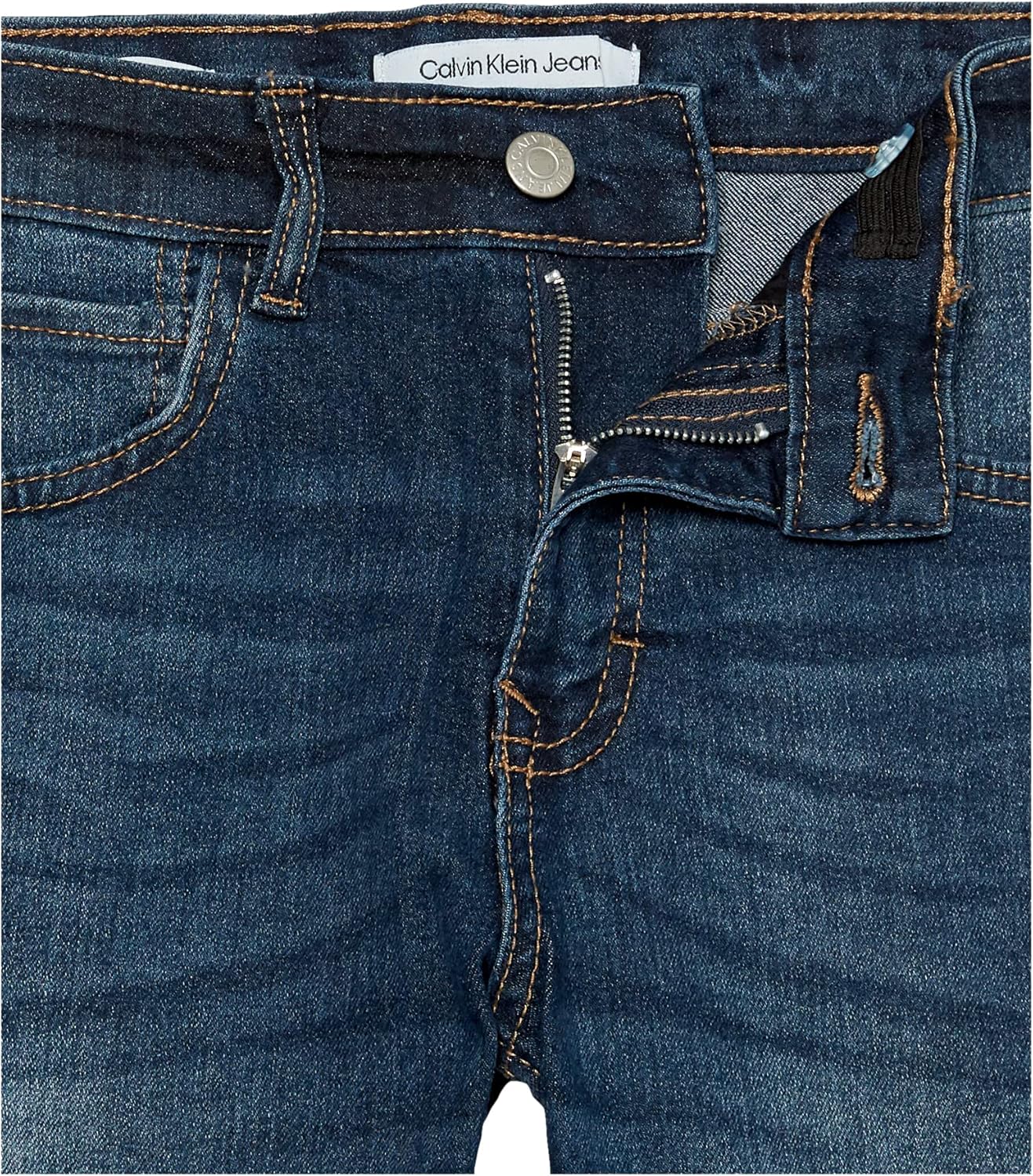 Calvin Klein Boys Relaxed Fit Denim Shorts, 5-Pocket Style, Zipper Fly & Button Closure - Image 5