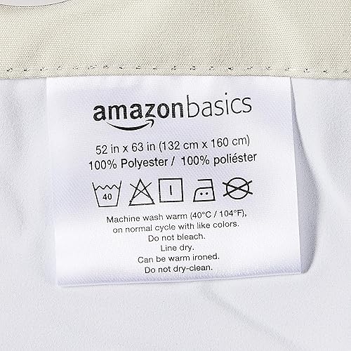 Miniatura 3 de Tienda Basics Cortina opaca para ventana con ojales, 52 x 63 pulgadas, color beige, juego de 2