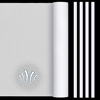 Woanger 2 Pcs 1000 x 300 mm DIY PC Case Dust Filter PC Fan Mesh Filter Air Vent Covers PVC Dustproof Cover with Magnetic Sticker for Computer Chassis Speaker and More, 0.03 Inch Hole