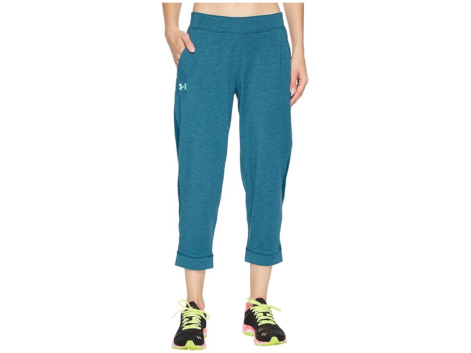

Under Armour Featherweight Fleece Crop (Tourmaline Teal/Tourmaline Teal/Tropical Tide) Women's Workout