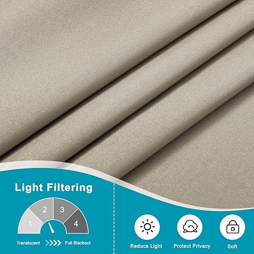 Miniatura 233 de Hiasan Cortinas para ventana de puerta delantera, bolsillo para barra, cortina de privacidad semitransparente para puerta francesa, 1 panel