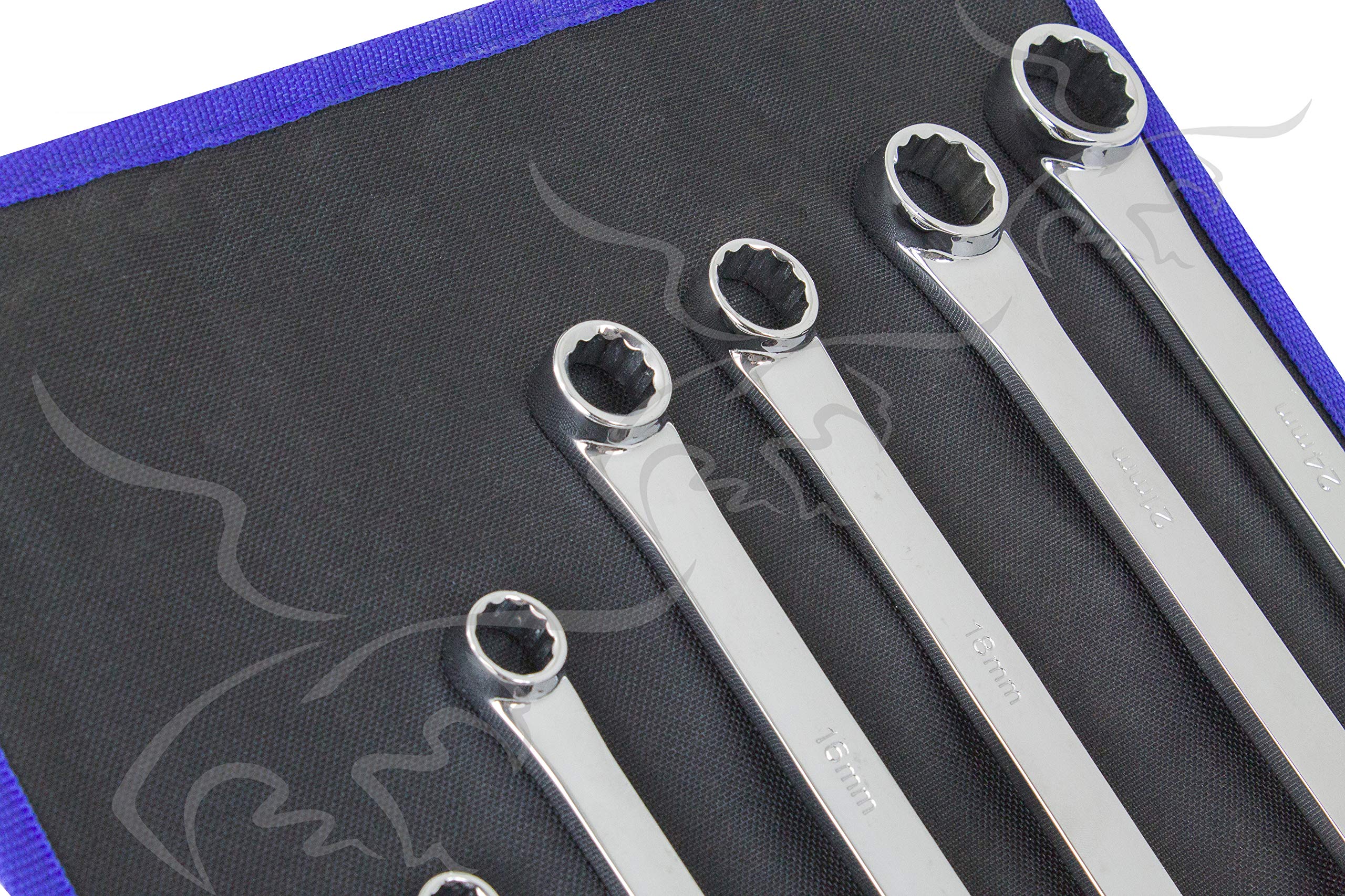 LLAVES PLANAS AVIACIÓN EXTRA LARGAS CON CABEZAL DE 12 CARAS - 8 A 24 mm. Longitud de 23 a 41 cm