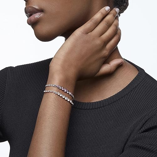 Miniatura 4 de Swarovski Emily - Colección de joyas de pulseras de tenis, cristales transparentes, cristales azules, cristales rosas (exclusivo de Tienda), cristal