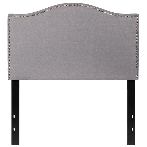 Lexington Upholstered Twin Size Headboard with Accent Nail Trim in