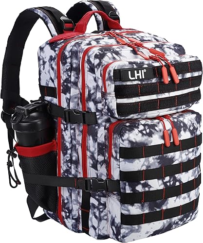 Miniatura 13 de LHI Mochila Táctica Militar para Hombres y Mujeres 45L Ejército 3 Días Paquete de Asalto Bolsa Mochila Grande con Sistema Molle 1.2 Compartimento