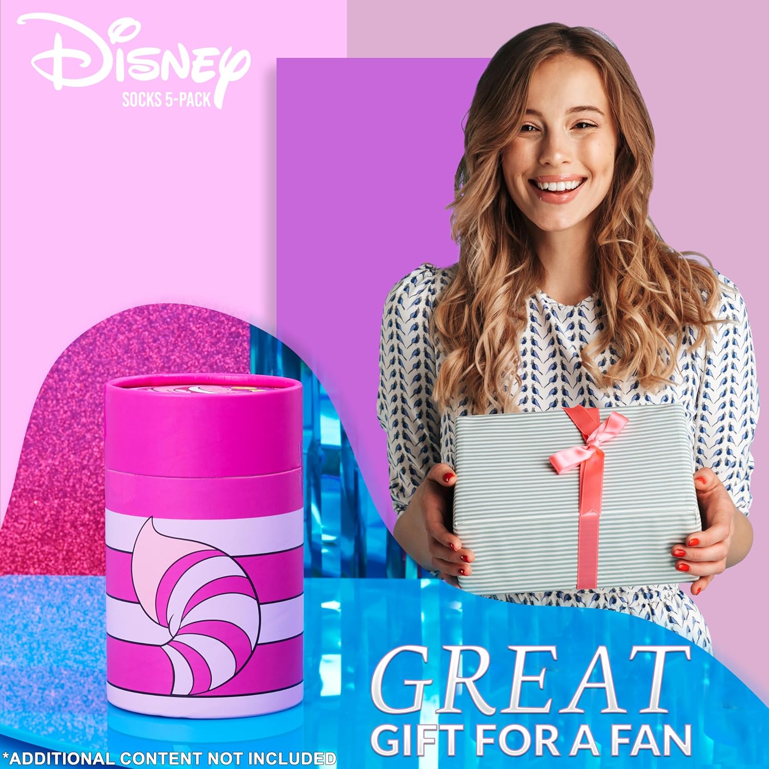 Disney Socks Valentines Day Gifts for Women, Wife, Girlfriend, 5 or 6 Pack, US Size 4‑9, Soft and Breathable Novelty Socks - Image 2