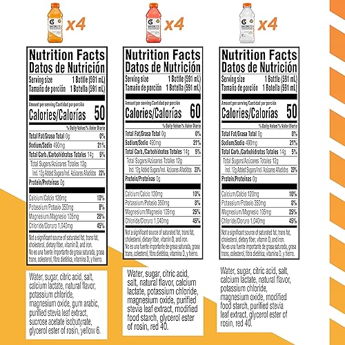 Vista 2 de Gatorlyte Rapid Rehydration Electrolyte Drink, 3 Flavor Variety Pack, Specialized Blend of 5 Electrolytes, Lower Sugar, No Artificial Sweeteners or