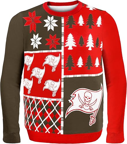 Miniatura 11 de FOCO NFL Unisex-Adult NFL Busy Block Ugly Sweater