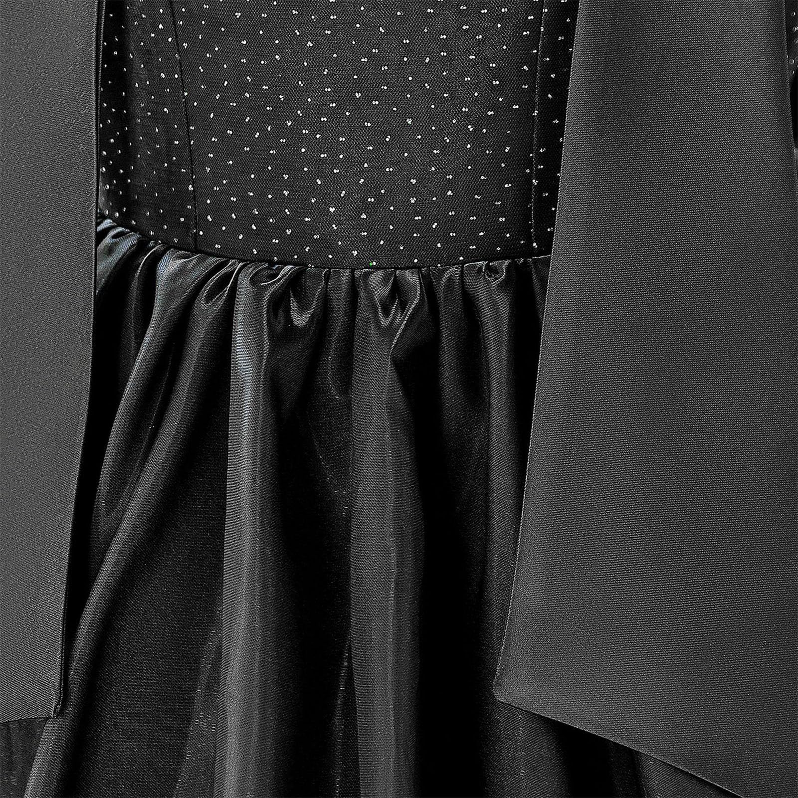Elegante abito da bambina per occasioni speciali con lucentezza satinata, morbido rivestimento con paillettes, gonna larga per feste.