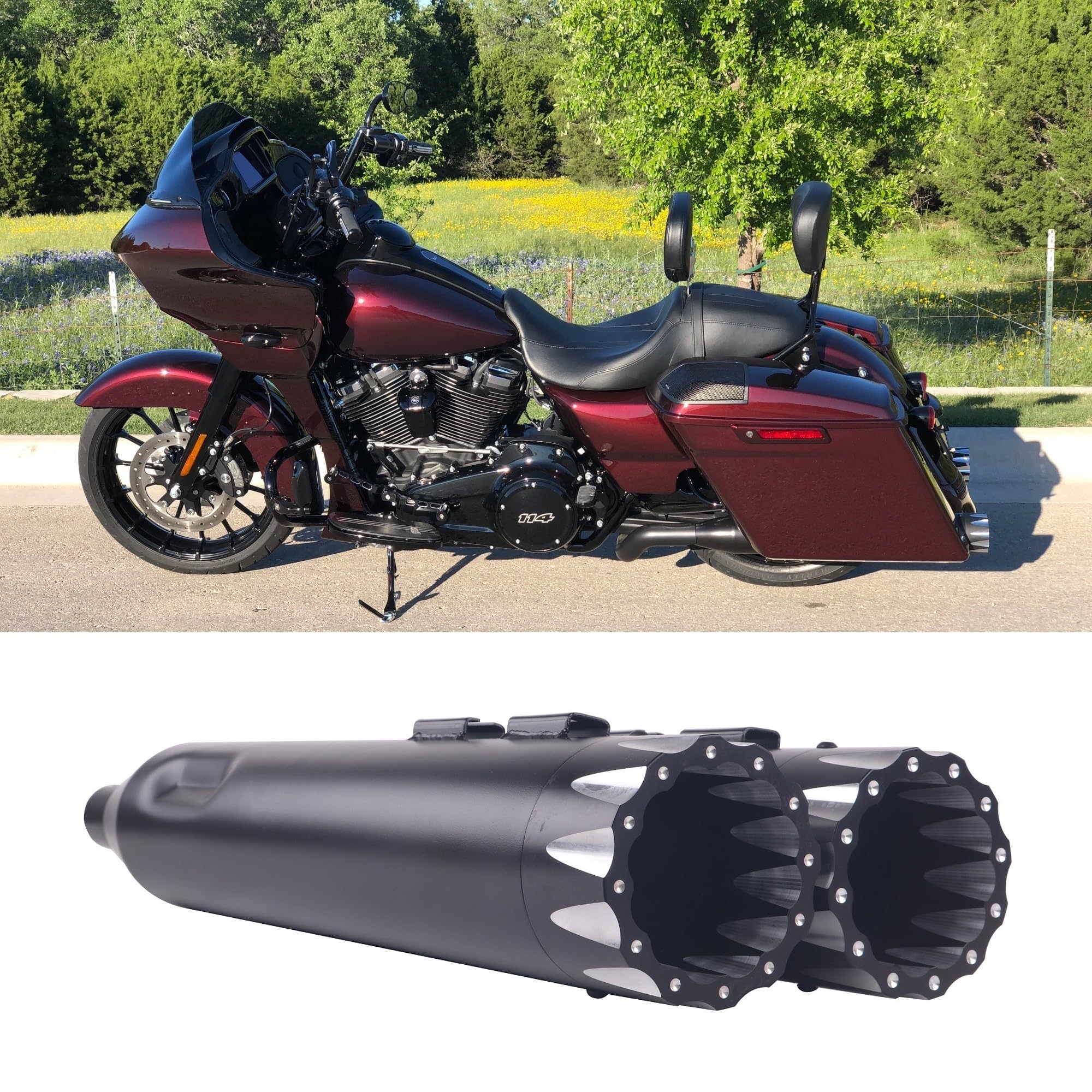 Amazon.com: SHARKROAD Black 4.5'' Slip Ons Mufflers for 17-up