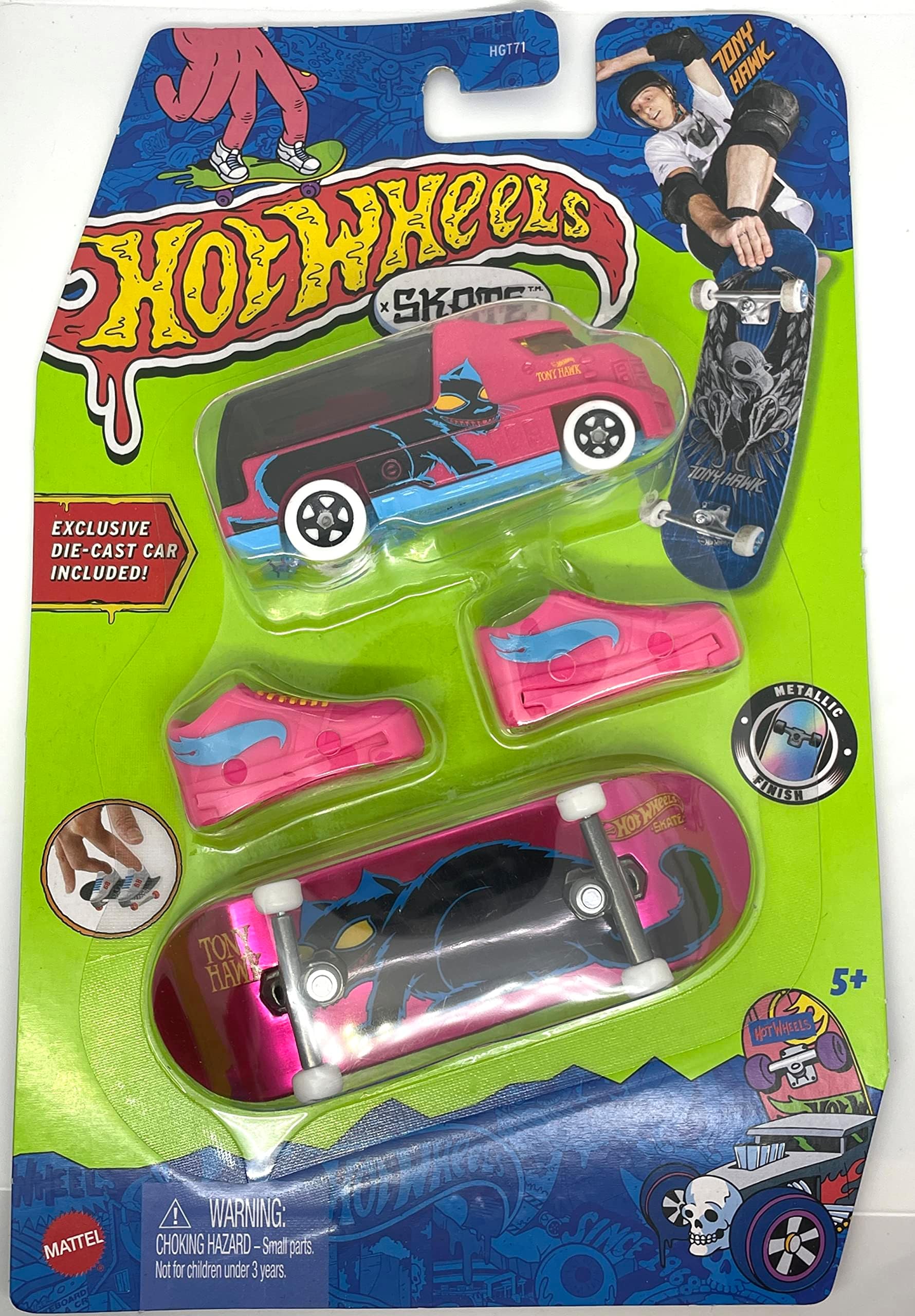 Hot Wheels Collectors Skate 2022 - HW Rapid Response - Tony Hawk - Metallic Skateboard and Car
