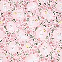 Vista 6 de Hanjunzhao Paquete de 10 piezas de tela de algodón con estampado floral de 18 x 22 pulgadas, cuadrados de tela acolchada precortados para coser