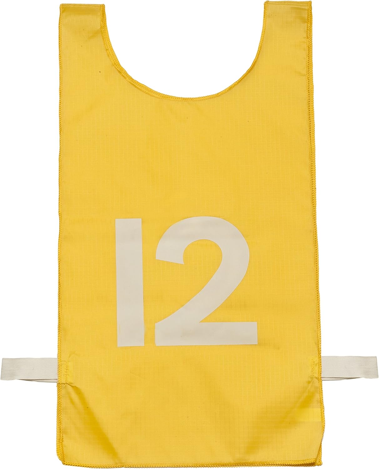Champion Sports Heavyweight Numbered Nylon Pinnie, Yellow (Pack of 12)