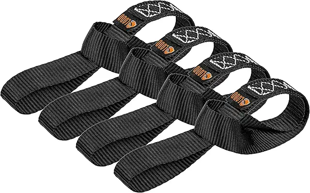 Boucles Souples d'Arrimage 38mm - Sangle Moto Remorque Haute Résistance 3500kg