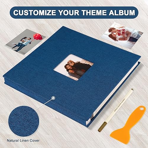 Miniatura 4 de Álbum de fotos autoadhesivas, álbumes de recortes, álbumes de fotos magnéticos para fotos de 4 x 6, 5 x 7, 8 x 10 pulgadas, páginas adhesivas para