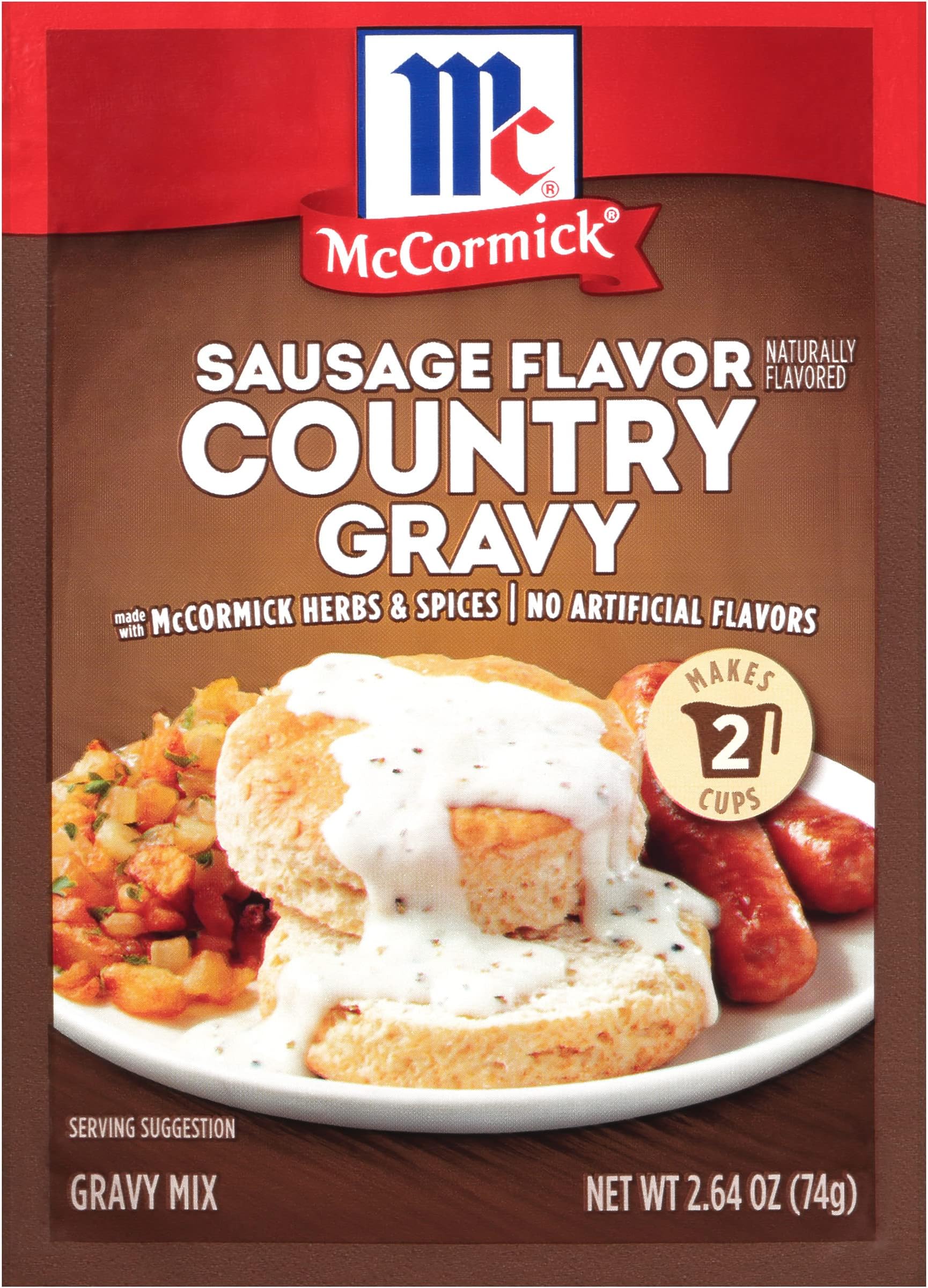 McCormick Sausage Flavor Country Gravy Mix, 2.64 oz (Pack of 8)