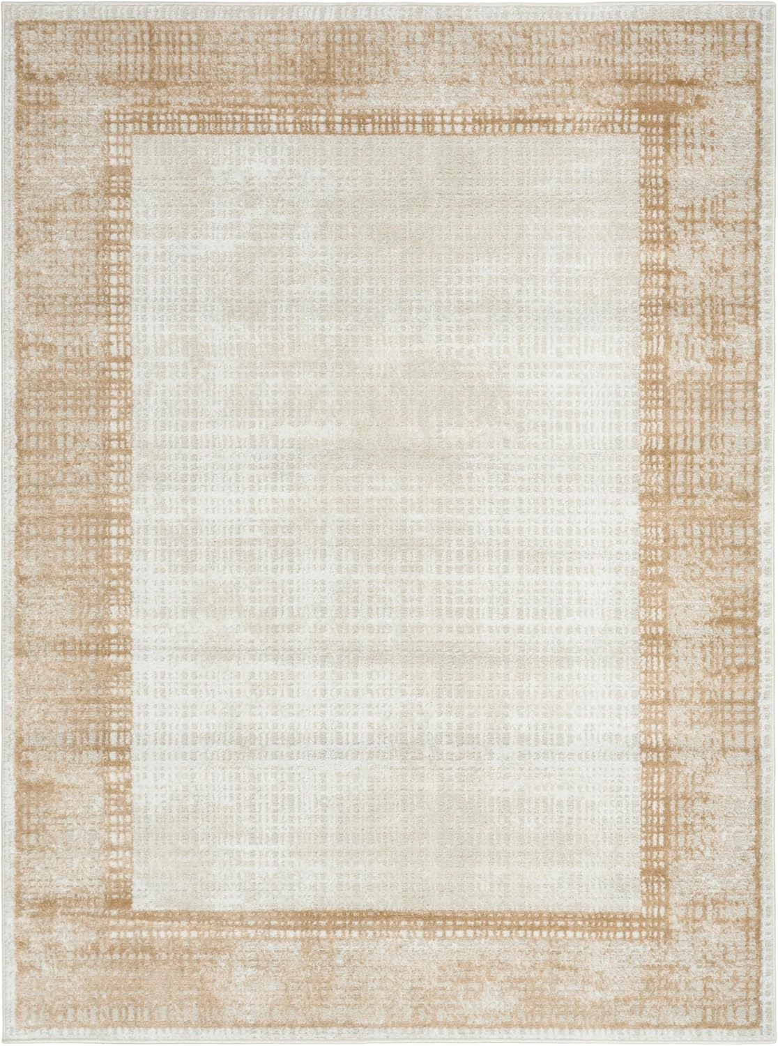 Nourison Home Dekor Ivory Beige 4' x 6' Area Rug - Easy Clean, Non Shedding, Bed Room, Living Room, Dining Room, Kitchen (4' x 6')