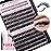 Goddvenus Fluffy Eyelash Clusters Kit Waterproof DIY Lashes Extension Kit Wispy Volume D Curl Cluster Eyelash Extensions Kit Mink Individual Lashes Kits with Bottom Eyelashes (Volume 240pcs D Curl)