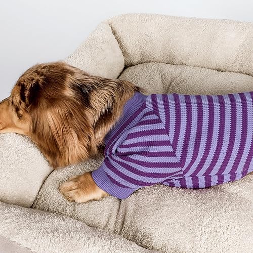 Miniatura 10 de Pijama de perro a rayas rosas y rojas, ropa de perro de gofre para perros pequeños, hembra, niño, mameluco para cachorros con pies, traje para