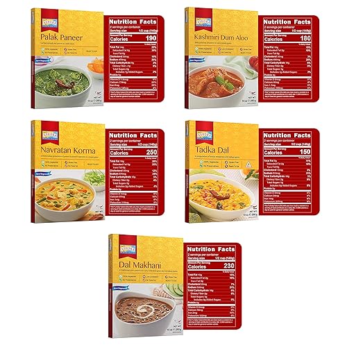 Miniatura 3 de Ashoka Entradas para microondas 1932, kit de muestra vegetariana, paquete de comidas para calentar y servir, paquete variado certificado Kosher,