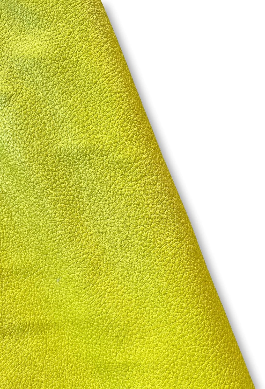 Natural Grain Cowhide Leather Skins (Lemon, 20 Square Feet (Full Side))