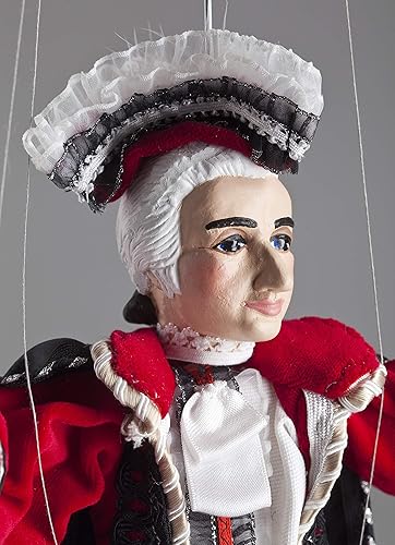 Miniatura 2 de Marionetas checas, Marioneta Wolfgang Amadeus Mozart - Marioneta tallada a mano y pintada a mano, magníficamente disfrazada, ideal para