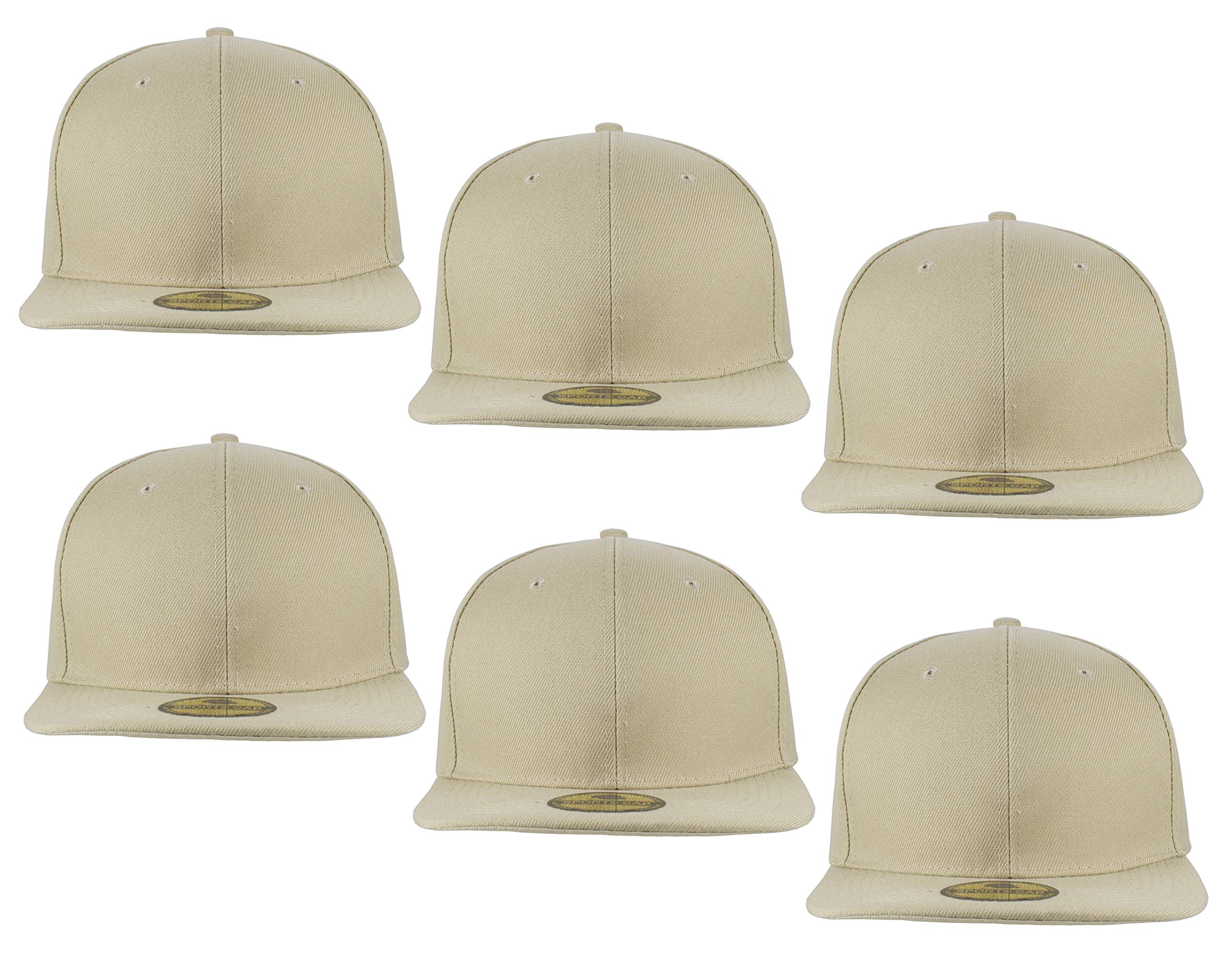 Gelante 6 Pack Flat Brim Snapback Caps