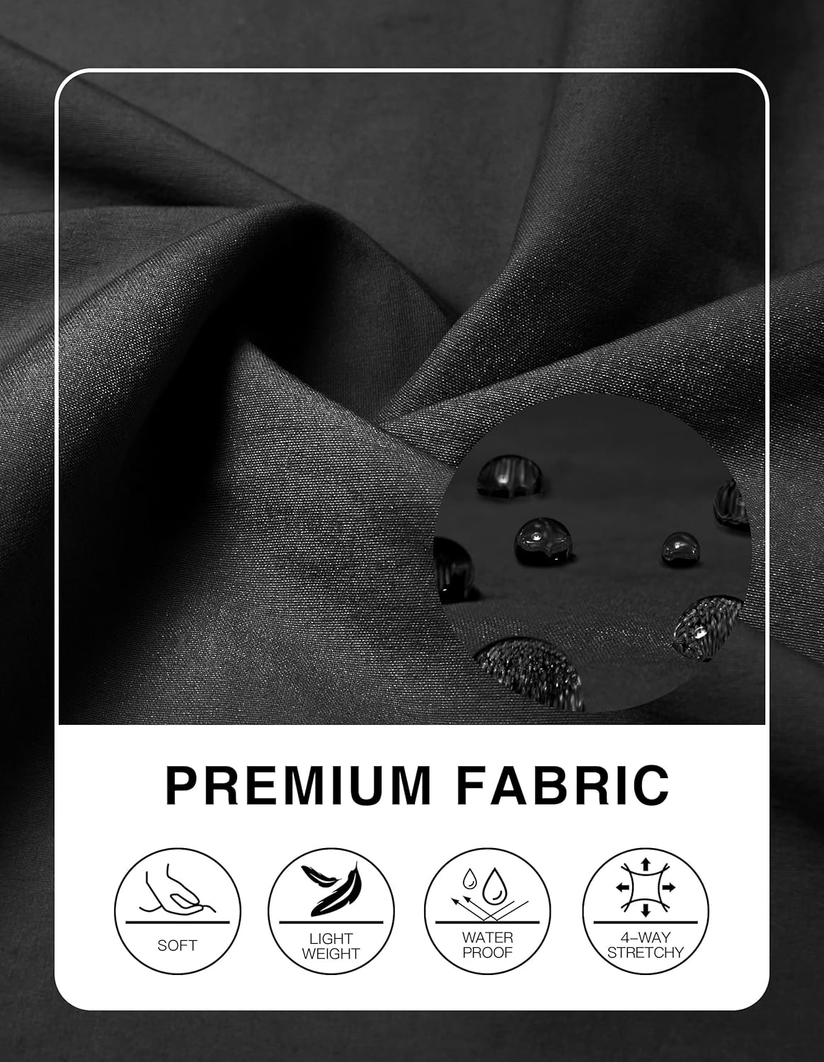 PULI Golf Pants Men Stretch Slim Fit Lightweight Waterproof Dress Casual Hiking Work Pants with Pockets - Image 5