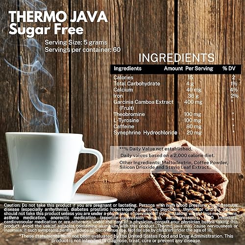 Miniatura 4 de Omnitrition Thermo Java - Mezcla de bebida sin azúcar, botella de 10.6 onzas