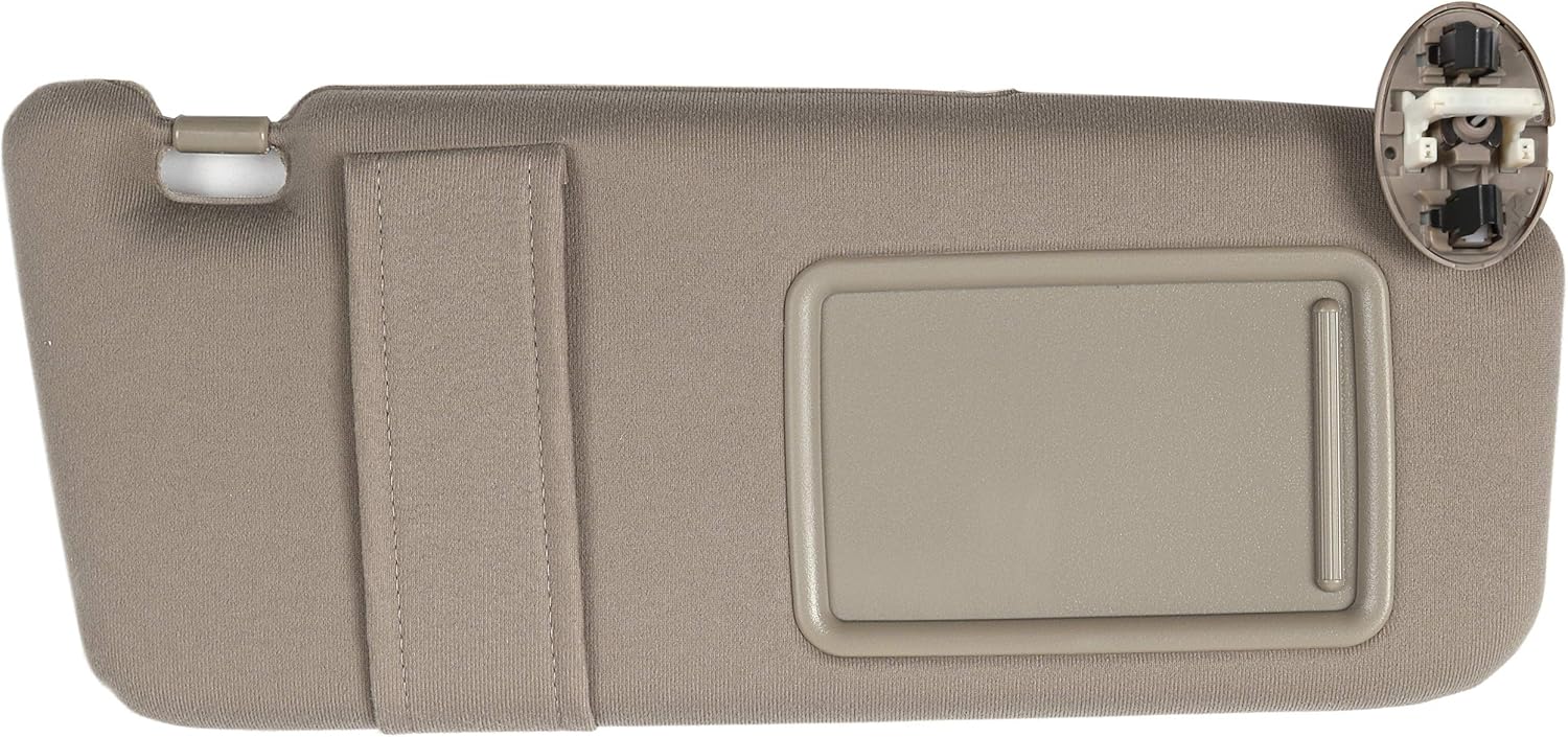 Ezzy Auto Gray Left Driver Side Sun Visor fit for Toyota Camry with Sunroof and Light 2007 2008 2009 2010 2011