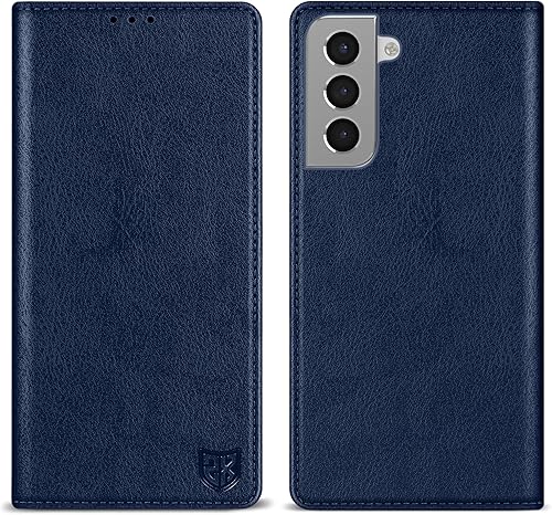 Miniatura 8 de ZZXX Funda tipo cartera para Samsung Galaxy S21 Ultra con bloqueo RFID, soporte de ranura para tarjetas, funda protectora de cuero magnético fuerte