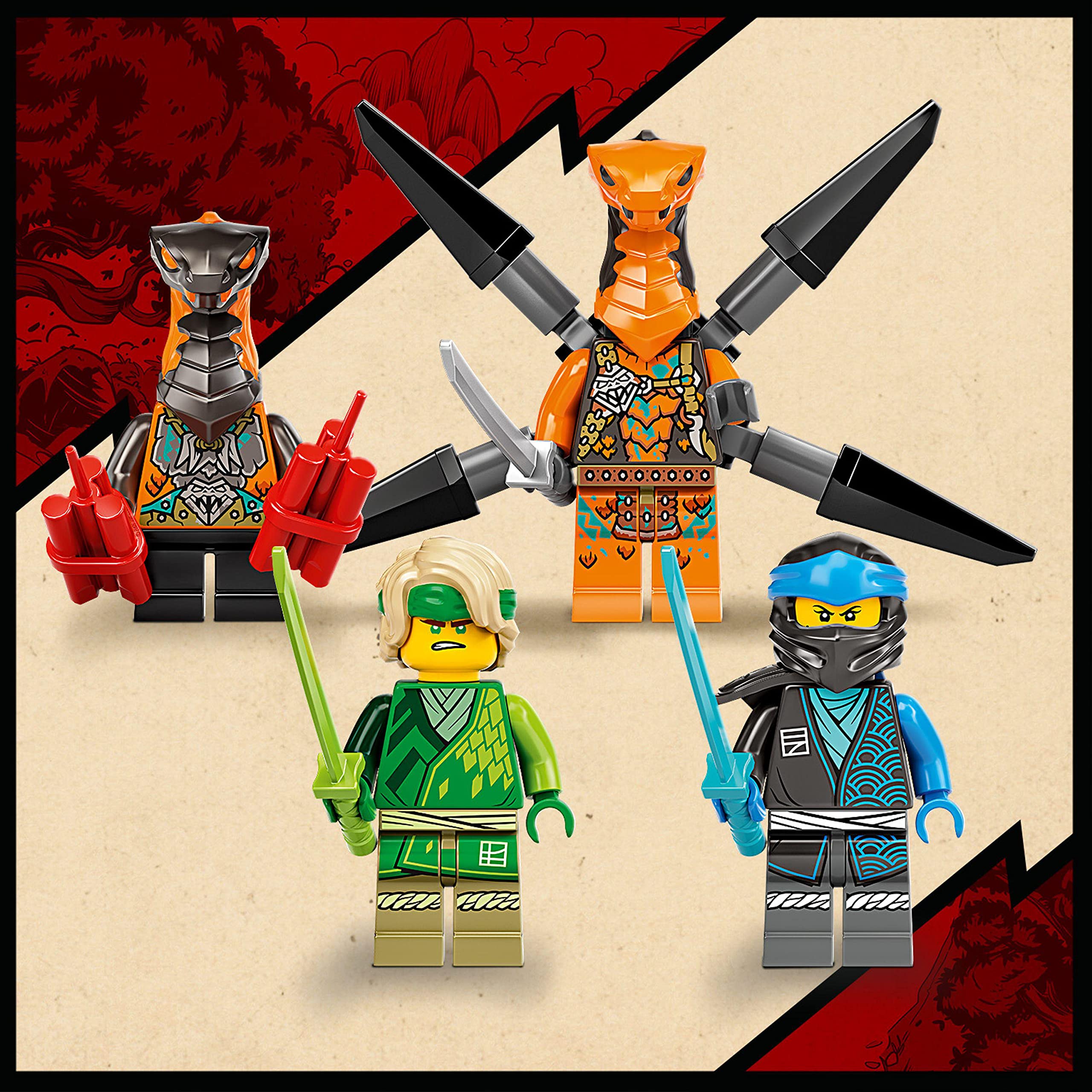 Lego 71766 Ninjago Der legendäre Drache von Lloyd, Spielzeug für Mädchen und Jungen, 8 Jahre, mit Figuren, Viper und Python, mit Missionsbanner zum Sammeln