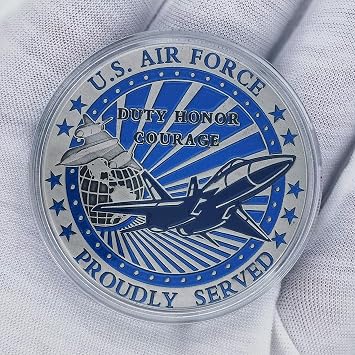 US Air Force Military Challenge Coin - Duty Honor Courage & We Own The Skies Coins