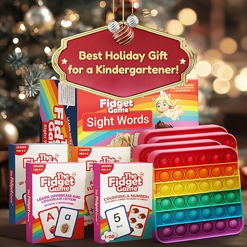 Miniatura 2 de THE FIDGET GAME Kindergarten Learning Bundle - Flashcards and Pop Fidget Toys for Kids Pre-K to Grade 3 - Learning Activities and Games for