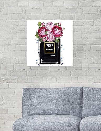 Miniatura 4 de The Oliver Gal Artist Co. Lienzo decorativo de pared moderno y glamuroso con texto en inglés «Doll Memories-Coco Roses», decoración del hogar, 16 x