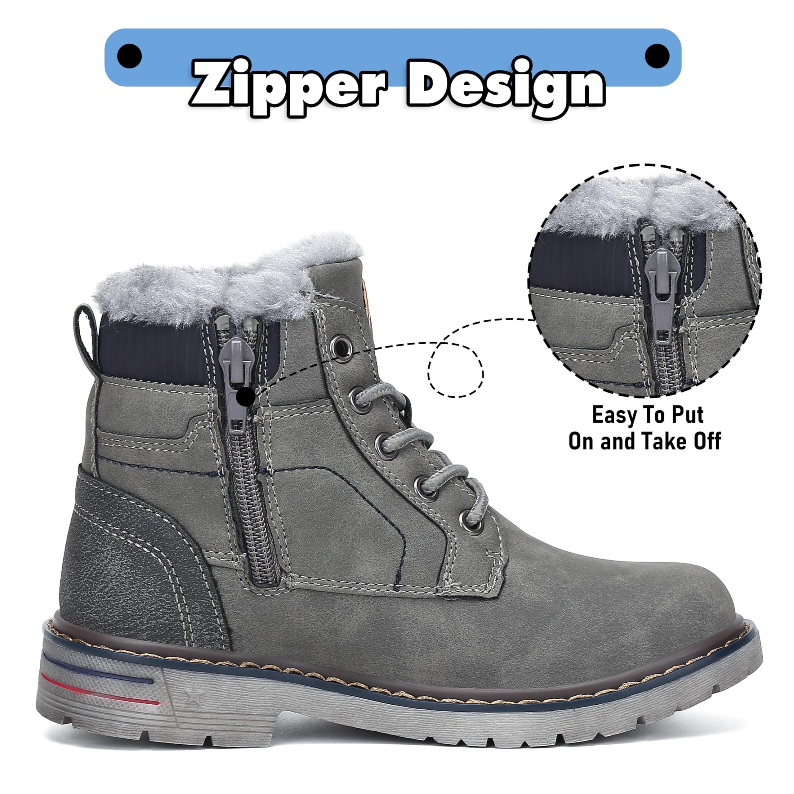 Mishansha Bambino Stivali da Neve Ragazzo Ragazza Inverno Antiscivolo Caldo Scarpe Unisex, GR.24-36