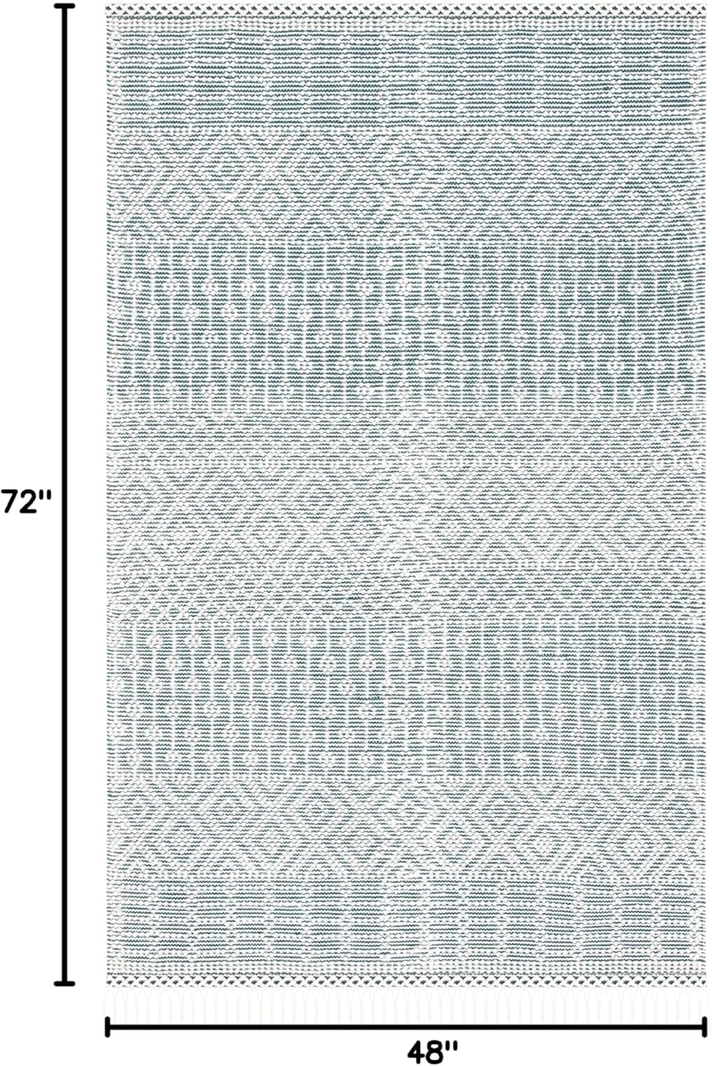 SAFAVIEH Natura Collection Accent Rug - 4' x 6', Green, Handmade Wool, Ideal for High Traffic Areas in Entryway, Living Room, Bedroom (NAT852Y)